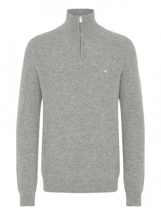 Foto van product Kronstadt Trui ' KSDoors half Zip ' lichtgrijs