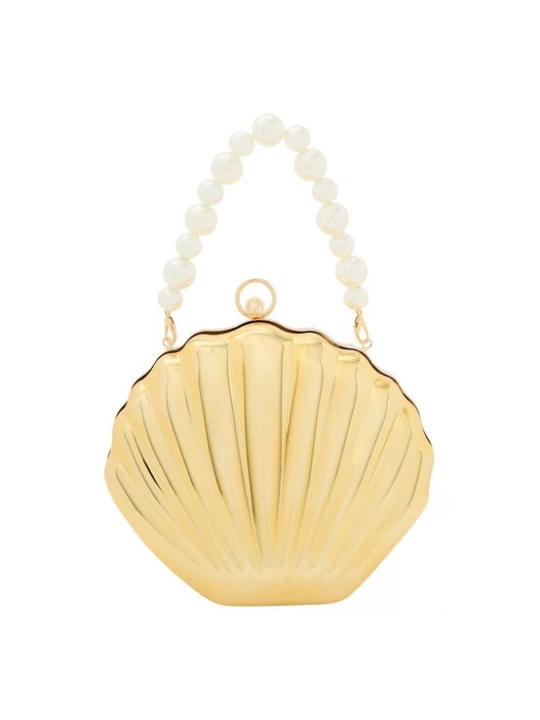 Foto van product KRZY Handtas goud / parelwit