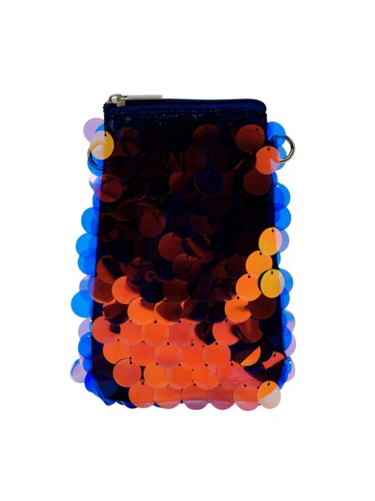 Foto van product KRZY Handtas royal blue / koningsblauw / donkerbruin / limoen / oranje / donkeroranje