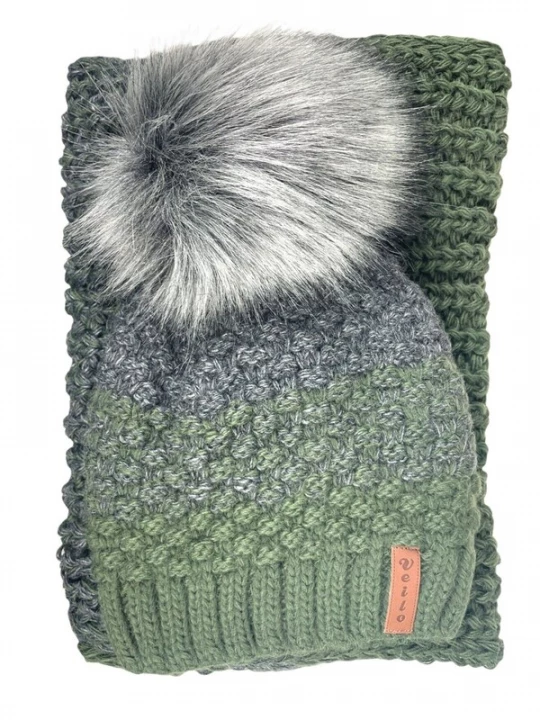 Foto van product Kumixi Muts 'Set: Mütze & Loop Schal' olijfgroen