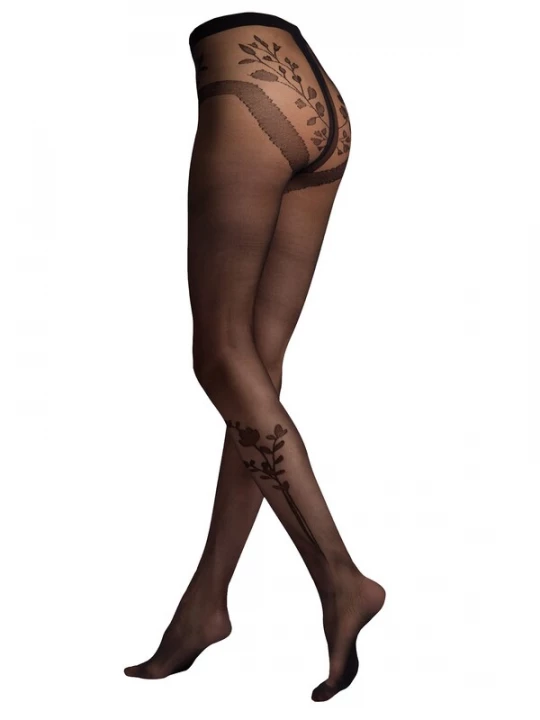 Foto van product KUNERT Fijne panty 'Floral Love' zwart