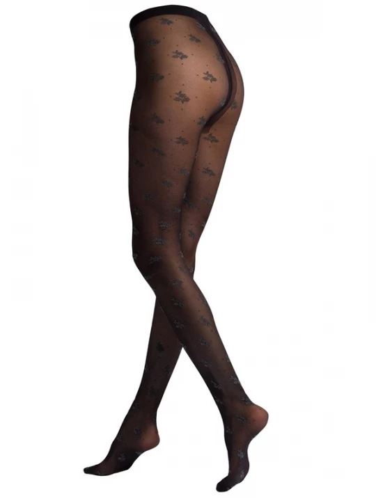 Foto van product KUNERT Fijne panty 'Romantic Love' blauw / zwart