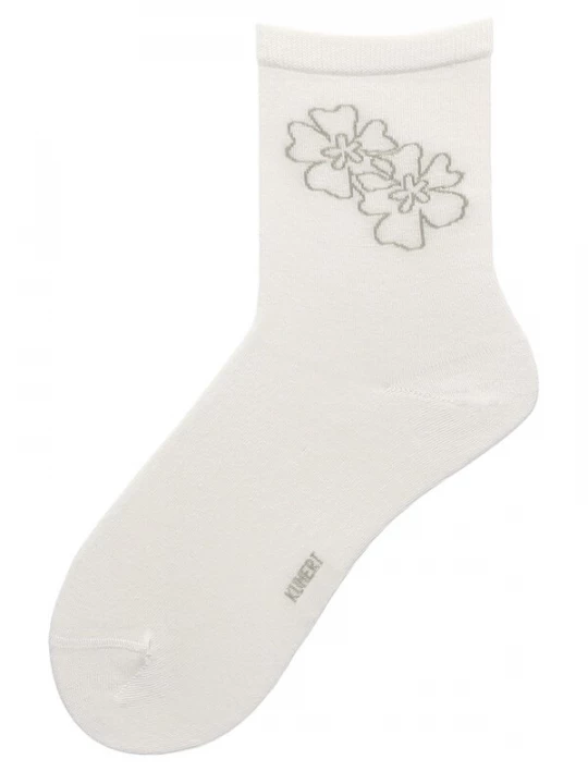 Foto van product KUNERT Sokken 'Flower Love' grijs / wit