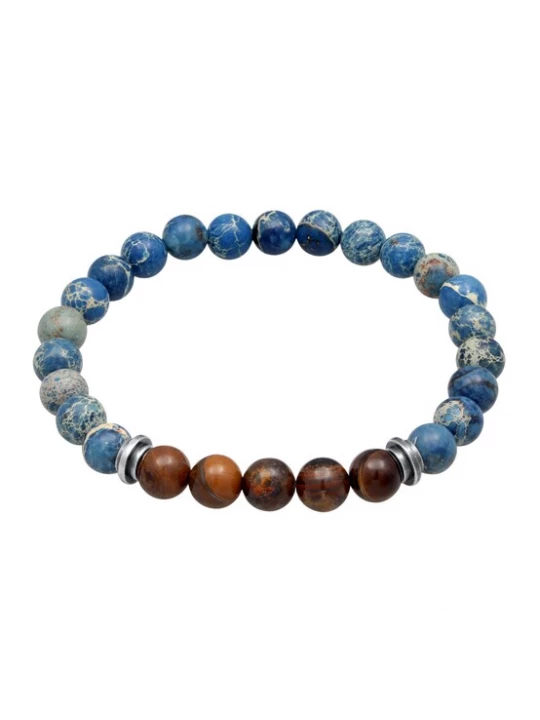 Foto van product KUZZOI Armband blauw / bruin