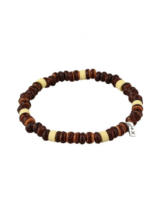 Foto van product KUZZOI Armband bruin / lichtgeel