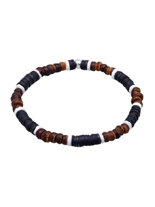 Foto van product KUZZOI Armband bruin / zwart / wit
