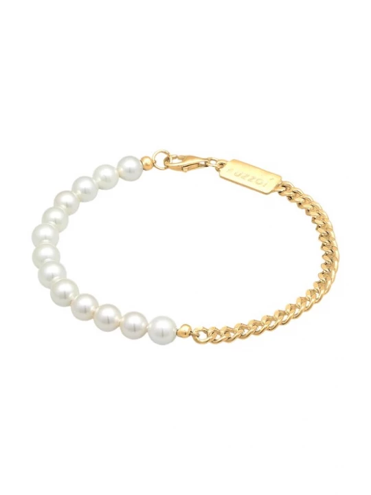 Foto van product KUZZOI Armband goud / parelwit