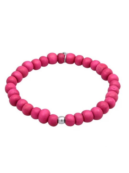 Foto van product KUZZOI Armband 'Kugel' fuchsia / zilver