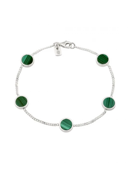 Foto van product KUZZOI Armband 'Malachit' zilver