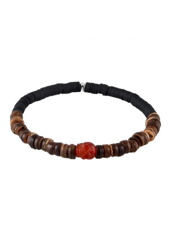 Foto van product KUZZOI Armband 'Vintage Surfer' bruin / gemengde kleuren