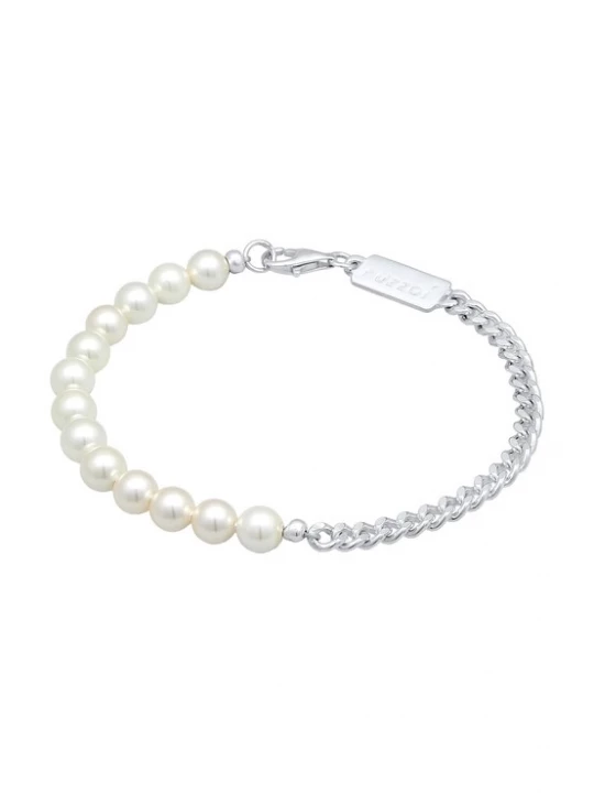 Foto van product KUZZOI Armband zilver / parelwit