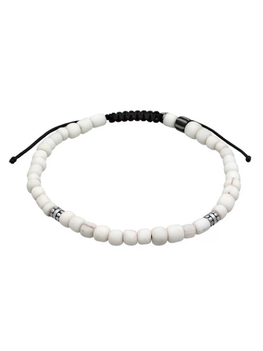 Foto van product KUZZOI Armband zwart / zilver / wit