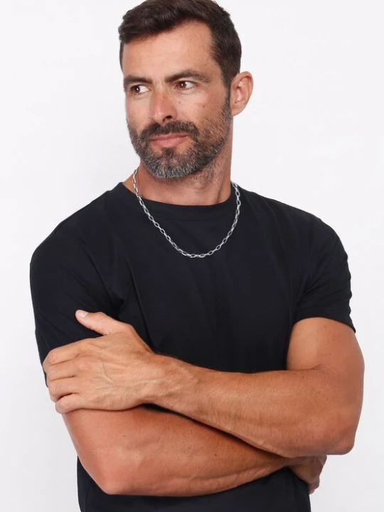 Foto van product KUZZOI Ketting 'Basic' zwart / zilver