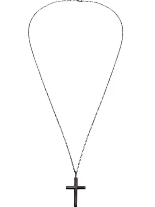 Foto van product KUZZOI Ketting 'Kreuz' zwart / zilver