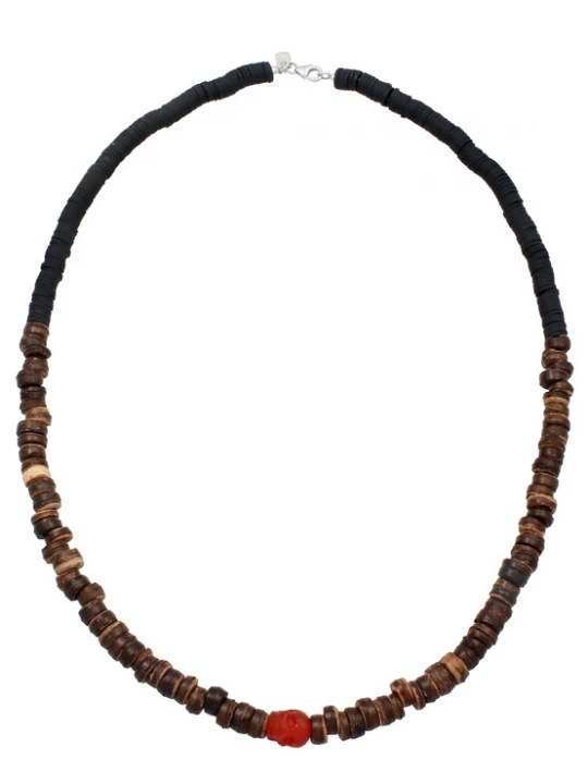 Foto van product KUZZOI Ketting 'Vintage Surfer' bruin / gemengde kleuren