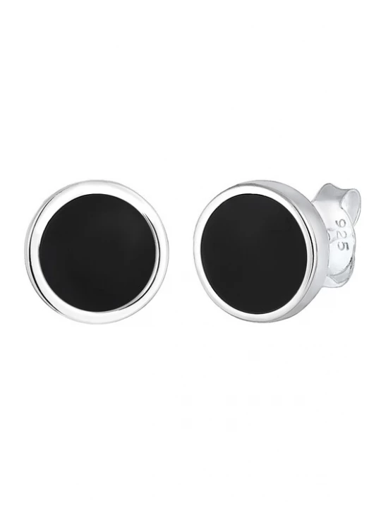 Foto van product KUZZOI Oorbel 'Geo' zwart / zilver