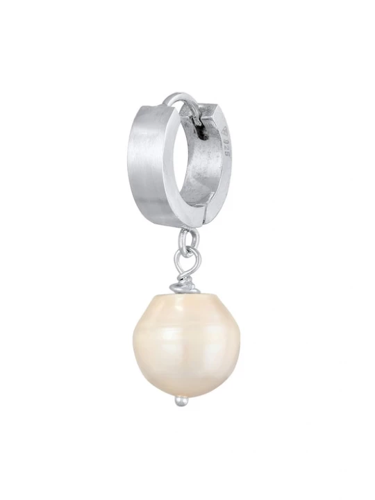 Foto van product KUZZOI Oorbel zilver / parelwit