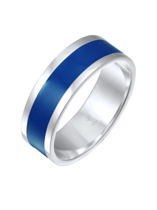 Foto van product KUZZOI Ring blauw / zilver