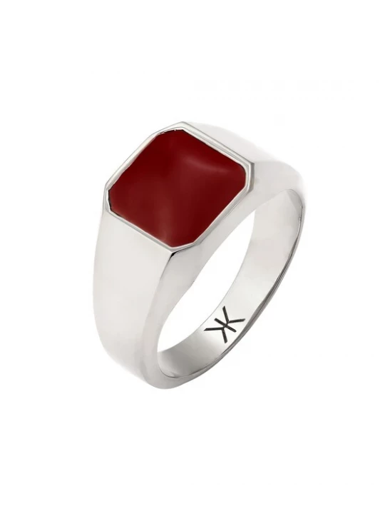 Foto van product KUZZOI Ring bordeaux / zilver