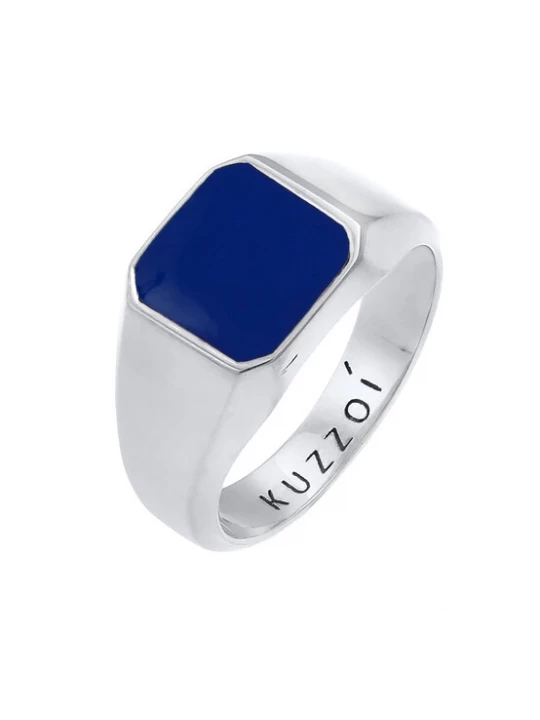Foto van product KUZZOI Ring donkerblauw / zilver