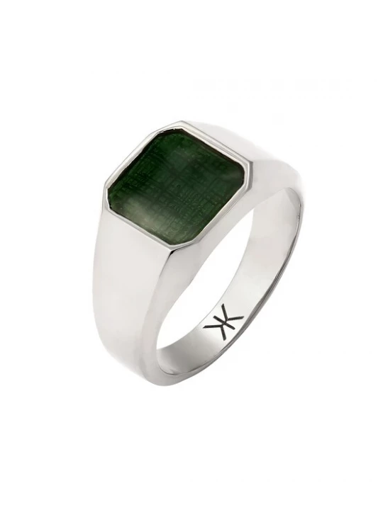 Foto van product KUZZOI Ring donkergroen / zilver