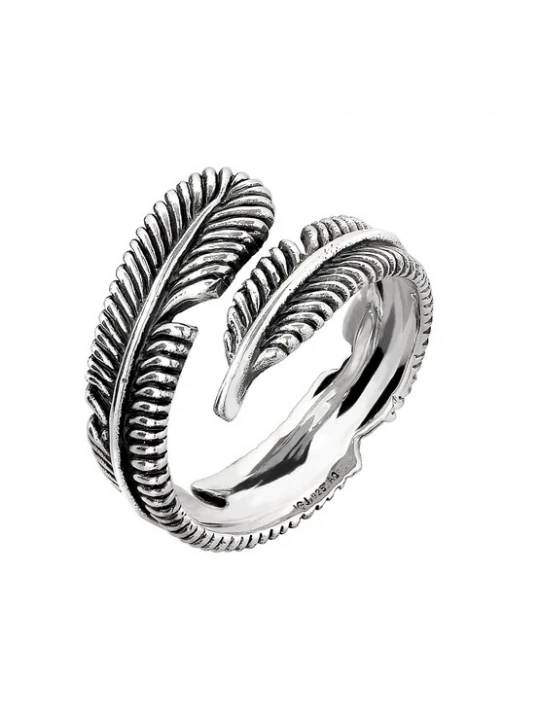 Foto van product KUZZOI Ring 'Feder' zilver