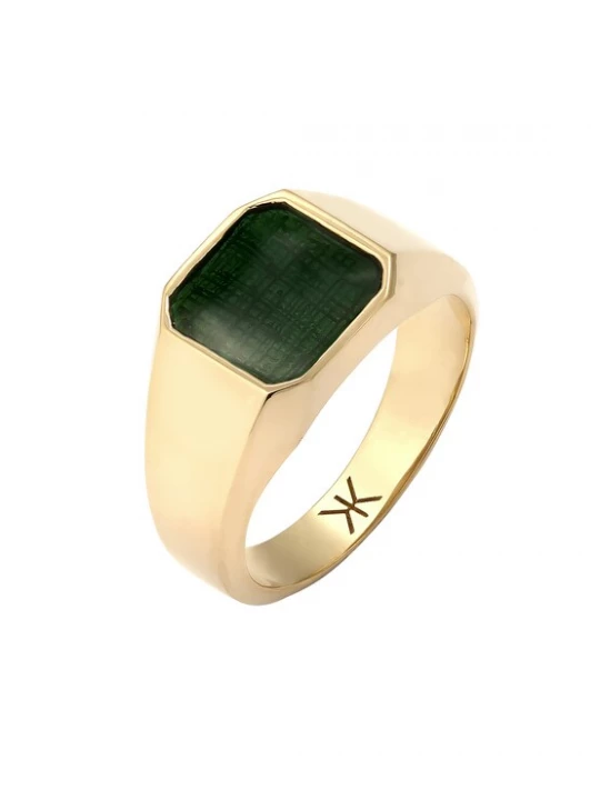 Foto van product KUZZOI Ring goud / donkergroen