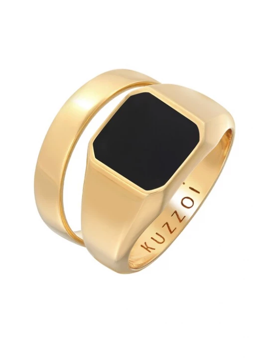Foto van product KUZZOI Ring goud / zwart