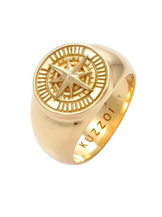 Foto van product KUZZOI Ring 'Kompass' goud