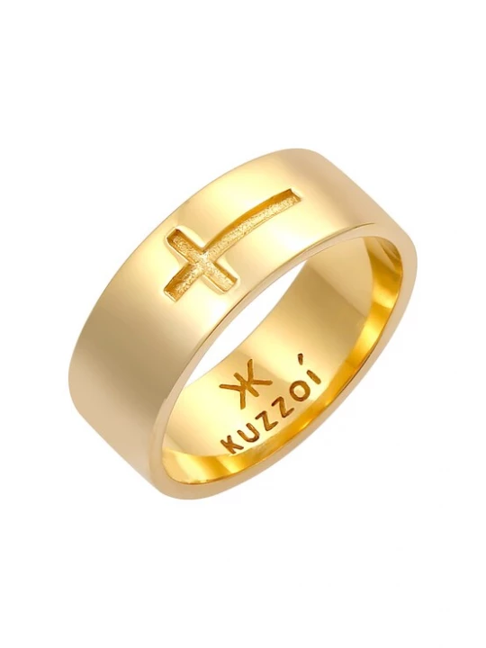 Foto van product KUZZOI Ring 'Kreuz' goud