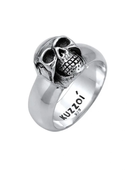 Foto van product KUZZOI Ring 'Totenkopf' zilver