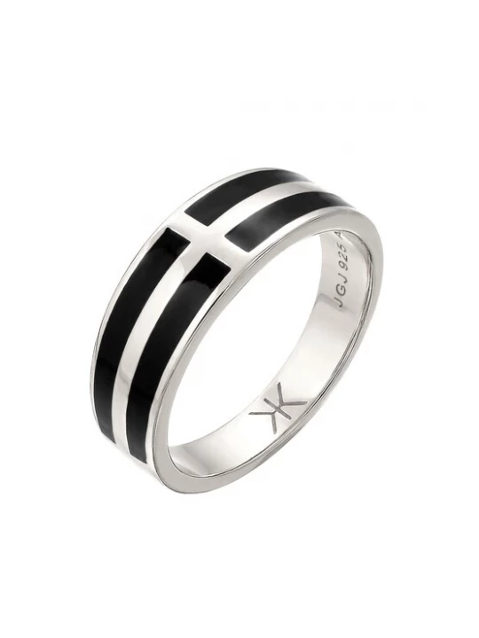 Foto van product KUZZOI Ring zwart / zilver