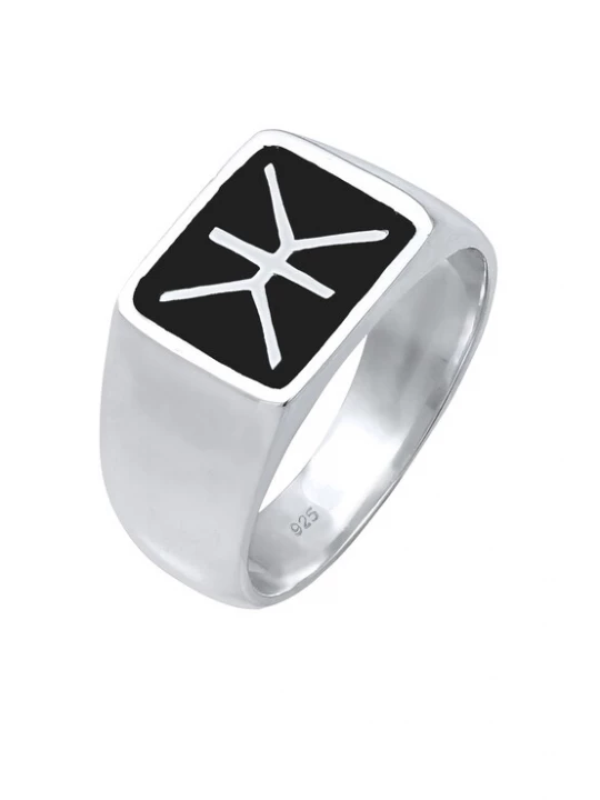 Foto van product KUZZOI Ring zwart / zilver