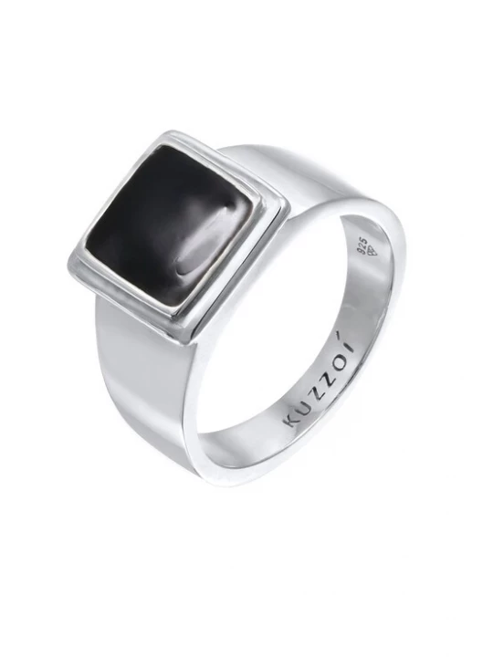 Foto van product KUZZOI Ring zwart / zilver