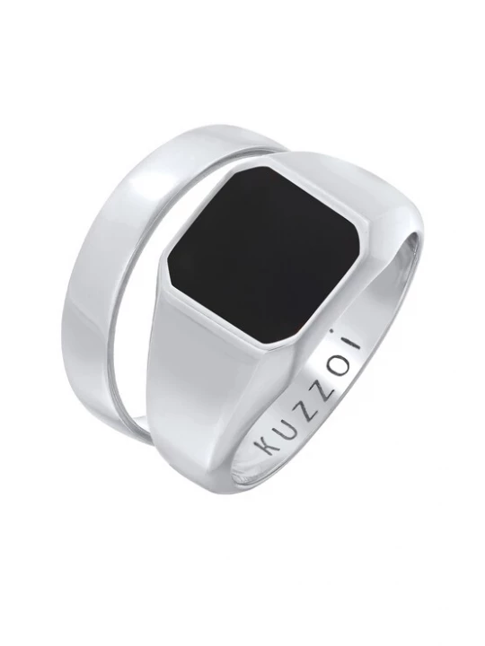 Foto van product KUZZOI Ring zwart / zilver