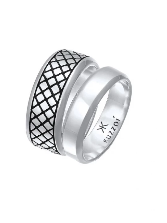 Foto van product KUZZOI Ring zwart / zilver