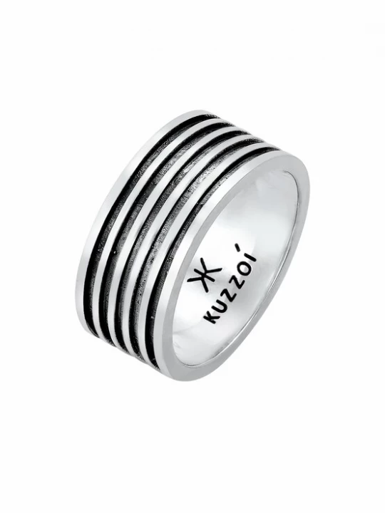 Foto van product KUZZOI Ring zwart / zilver