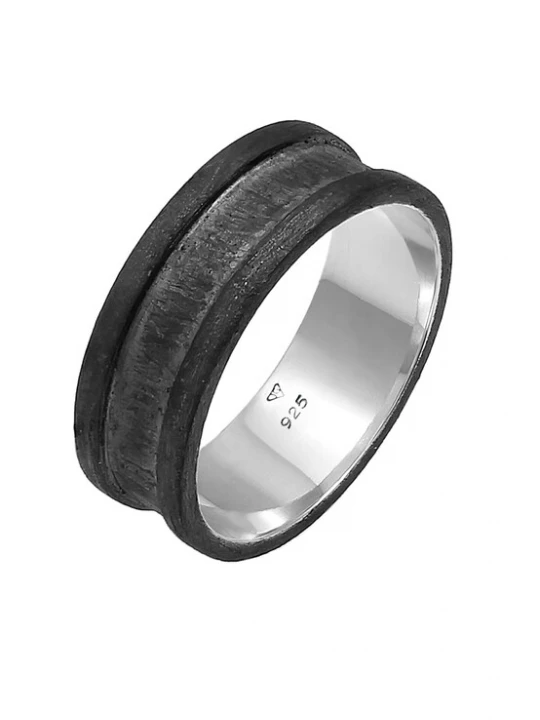 Foto van product KUZZOI Ring zwart / zilver