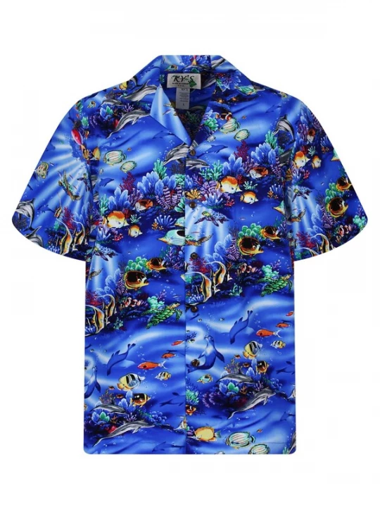 Foto van product KY' Overhemd 'Aquarium' blauw KY's