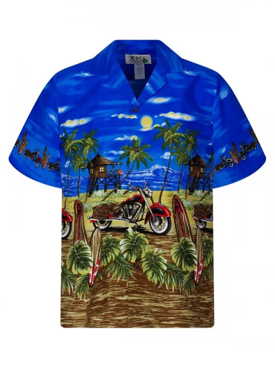 Foto van product KY's Overhemd 'Bike' blauw