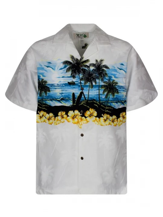 Foto van product KY's Overhemd 'Blauer Strand' wit