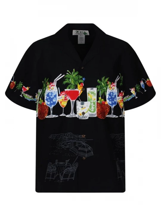 Foto van product KY's Overhemd 'Cocktail Brustdruck' zwart
