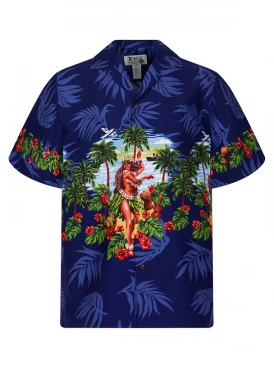 Foto van product KY's Overhemd 'Hula' blauw