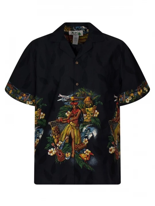 Foto van product KY's Overhemd 'Hula' zwart