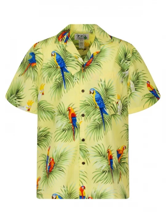 Foto van product KY's Overhemd 'Kakadu Allover' geel