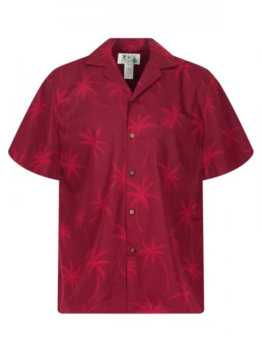 Foto van product KY's Overhemd 'Palmshadow' rood