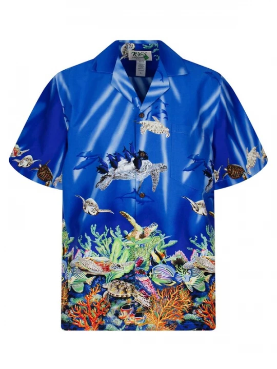 Foto van product KY's Overhemd 'Turtle NEW' blauw
