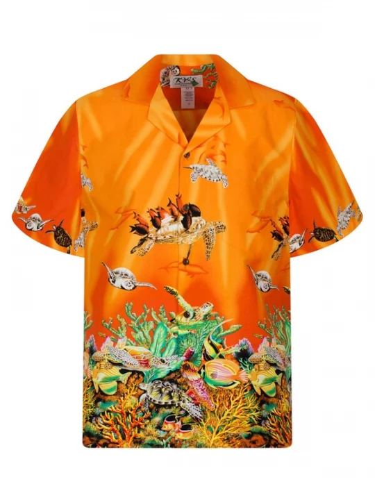 Foto van product KY's Overhemd 'Turtle NEW' oranje