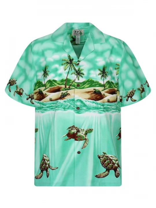 Foto van product KY's Overhemd 'Turtle OLD' groen
