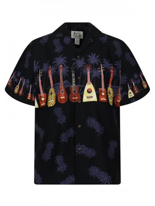 Foto van product KY's Overhemd 'Ukulele' zwart
